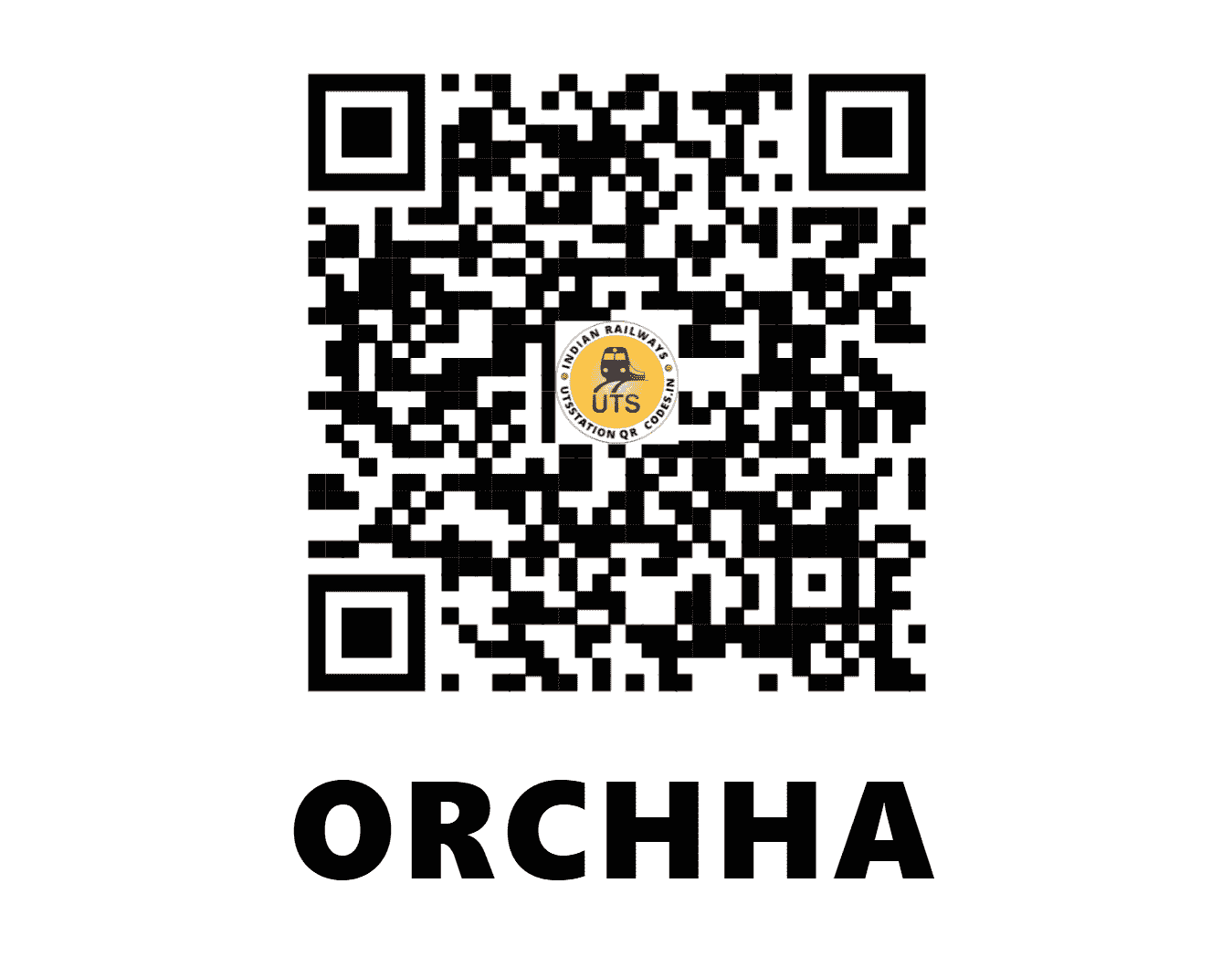 UTS QR Code for ORCHHA - ORC - NC (MADHYA PRADESH)